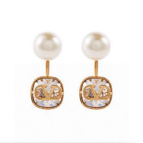 18K Valentino Crystal Earrings
